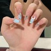 XUZOO Nail Tip, 3D Nail, Short, Long, Cute, Floral Pattern,
