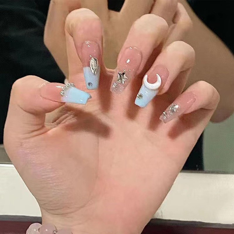 XUZOO Nail Tip, 3D Nail, Short, Long, Cute, Floral Pattern,