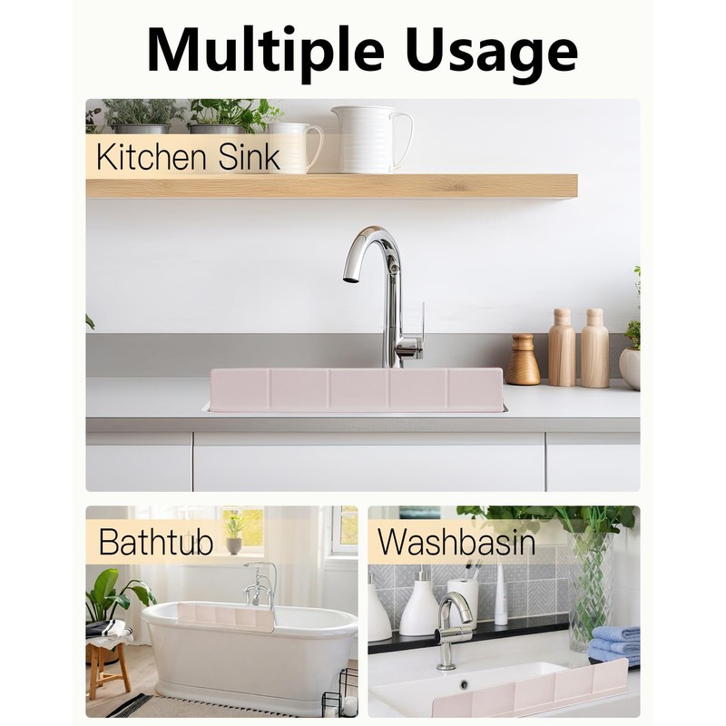 23 Inch Silicone Sink Splash Guard - Kitchen Sink Water