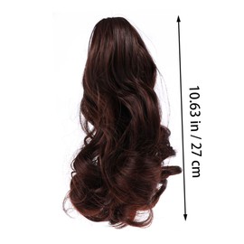 IWOWHERO Ponytail Hair Extension Clip in Synthetic Curly Hair Extensions Claw Hairpiece Instant Hairstyle for Busy Mornings Formal Occasions