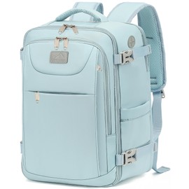 LYNXCHER Hand Luggage for Ryanair Easyjet Hand Luggage Backpack Travel Backpack Hand Luggage Airplane Laptop Backpack, lightblue
