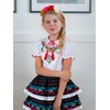 HIHA Size 9 Little Girls Mexican Embroidered Outfit Kids Cinco