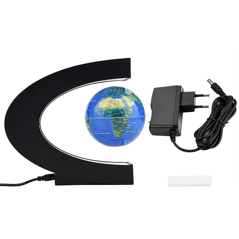 Floating Globe Magnetic Levitation Rotating Globe with Colorful LED Light