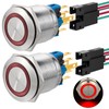 22mm Latching Push Button Switch 12V DC/AC Power Switch SPDT