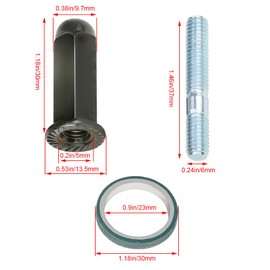 HIAORS GY6 Exhaust Bolt and Gasket Kit Compatible with Taotao 50cc 125cc 150cc ATM50 VIP Most Chinese Scooter Moped 139QMB 4-Stroke Engine Coolster SSR Xpro Jonway ATV Quad 4 Wheeler Go Karts Parts