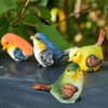 NOELAMOUR Gardening Figurine, 4 Birds, Resin, Cute Animals, Garden Ornaments,