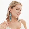 Luluping Long Beaded Tassel Earrings - Big Bohemian Statement Native