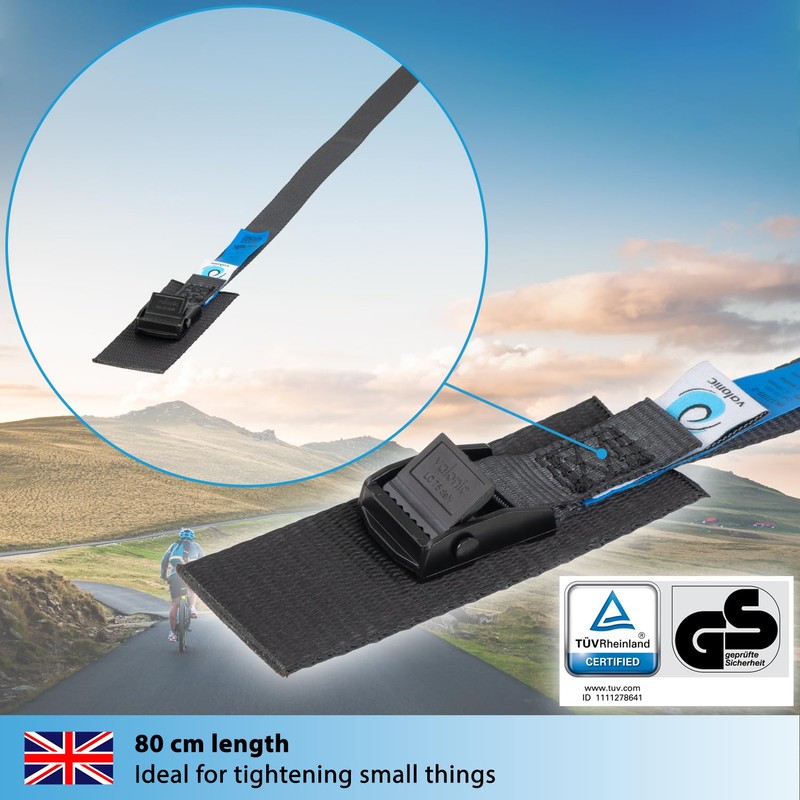 valonic HORNET - 4x 80cm tie down strap short, 19mm,