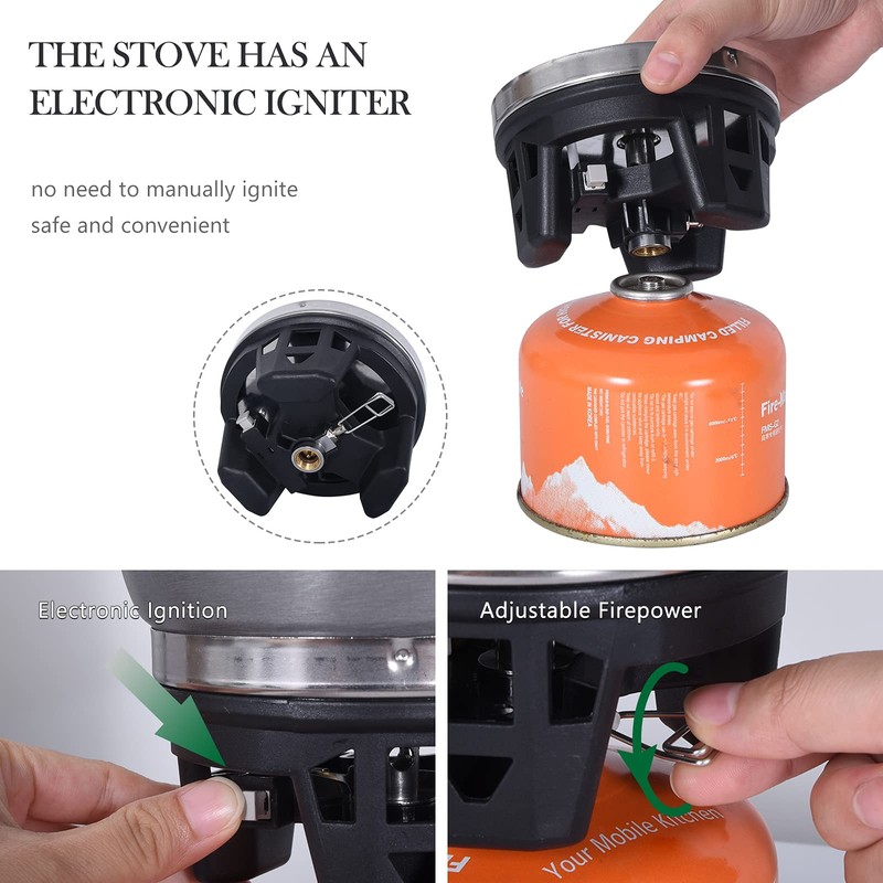 Boundless Voyage Cooking System with Heat Exchanger Pot Outdoor Camping