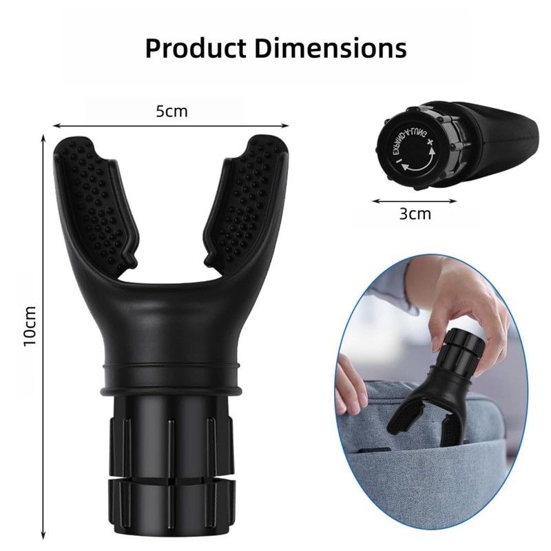 LVNEHAL Breathing Trainer, Portable Lung Breathing Exerciser, Adjustable Resistance Handheld