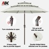 ABCCANOPY 10Ft 3 Tiers Market Umbrella, Outdoor Table Umbrella for