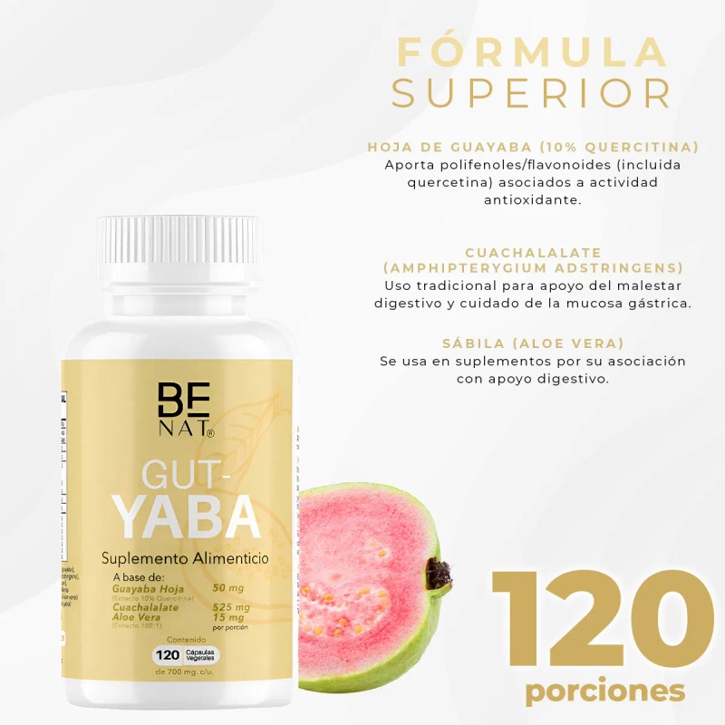 Hoja Guayaba 10 Quercitina Sbila Benat 700 Mg 120 Caps