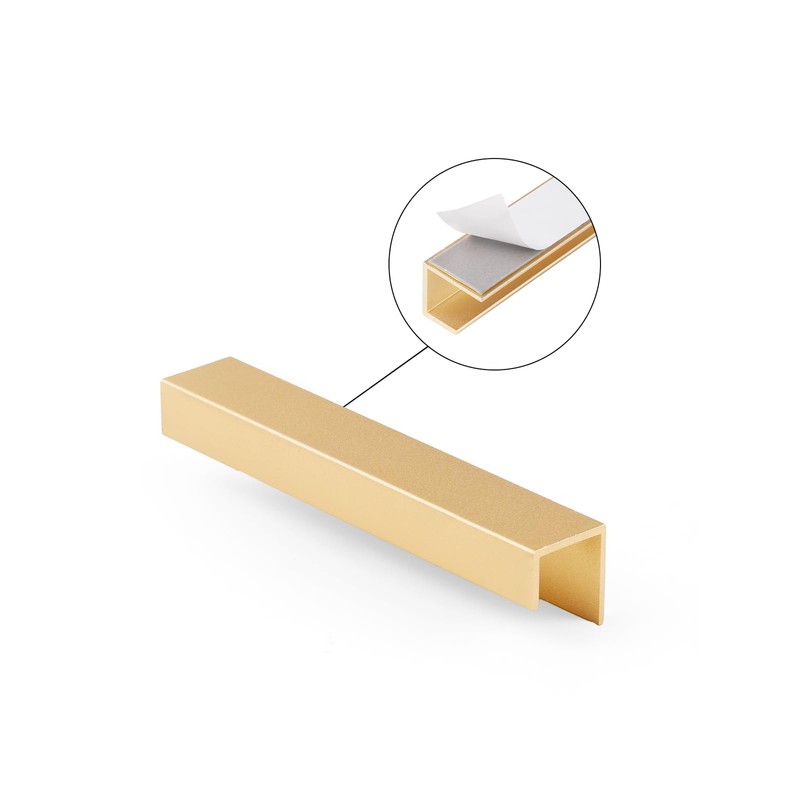 JIASENBAO 10 Pack Adhesive Handles Gold 5-1/2" Length(Cover 5" Hole