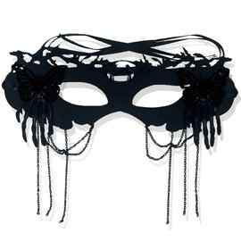 RainFlowwer Lace Masquerade Mask for Women– Adjustable Venetian Eye Mask for Cosplay,Balls & Special Occasions (B)