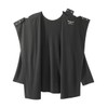 Women’s Open-Back Adaptive Long Sleeve Embellished Top - Black SMA