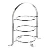 Serving stand metal chrome plated, flat ca. 22,5x16,5 cm,