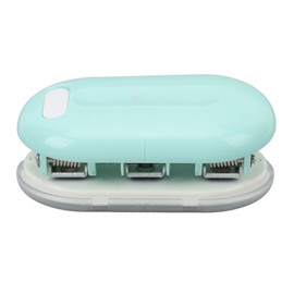 3 Hole Puncher DIY Mini Handheld Paper Punch Loose Leaf Manual Punching Machine for Home Dorm Office Green