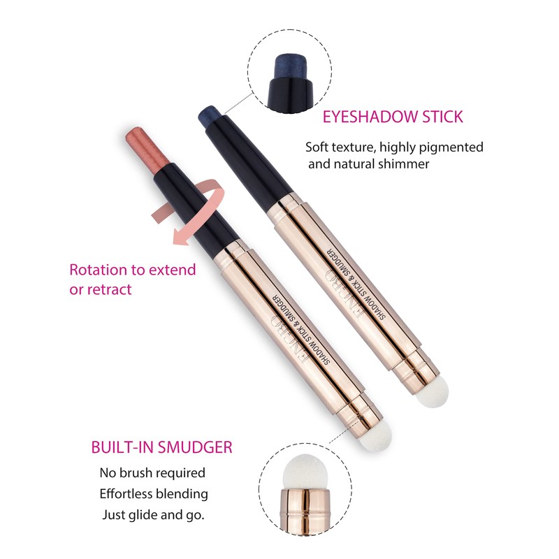 Enfuntins Eyeshadow Stick, Natural Matte Cream Eye Shadow Makeup Crayon