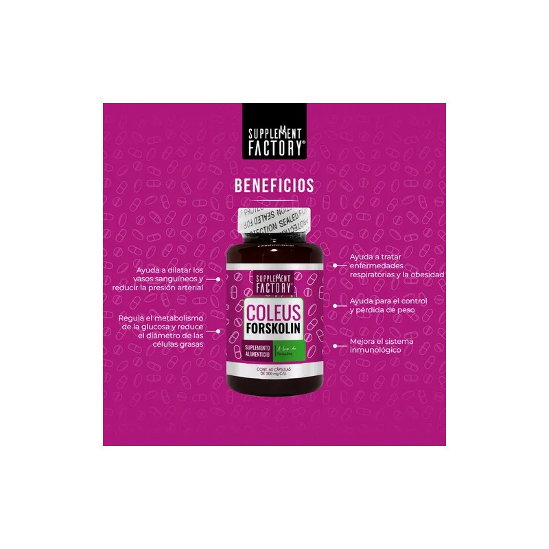 Coleus Forskolina 500 Mg, 60 Cápsulas