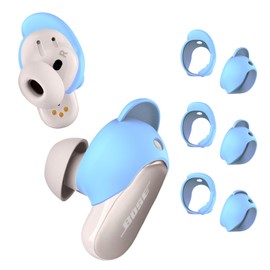 [3 Paar] MOWYEOK Ohrbügel Abdeckungen kompatibel mit Bose QuietComfort Ultra, 3 Größen weicher Silikon-Ersatz-Anti-Rutsch-Ohrbügelüberzüge, für BOSS-Kopfhörer Sport Ohrbügel Abdeckungen(Blau)