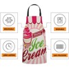 oFloral Ice Cream Apron Unisex Adjustable Bib Apron, Cooking Kitchen