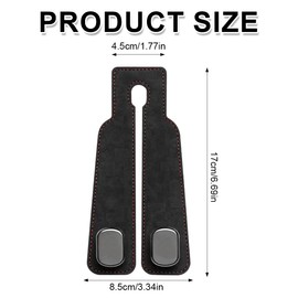 ZYBHMJE 1 Pcs Car Seat Back Double Hook, Leather Car Seat Headrest Hooks Upgraded 2 in 1 Car Back Seat Headrest Hooks Multifunctional Hook for Car Seat Back Car Headrest Hooks for Purses and Bags