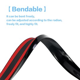 Car Trunk Spoiler Roof Lip Kit,3D PU Rear Trunk Lip or Roof Spoiler Sticker Bar with Carbon Fiber Pattern,Car Rear Spoiler Exterior Rear Spoiler Kit, Punch-Free Installation for Most Cars (Black)