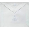 DEURA Masonic Blue Lodge Master Mason WHITE Leather Apron EMBROIDERED