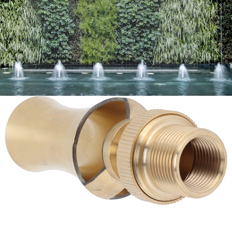 Brass Ice Tower Cedar Water Fountain Nozzle Spray Head Adjustable