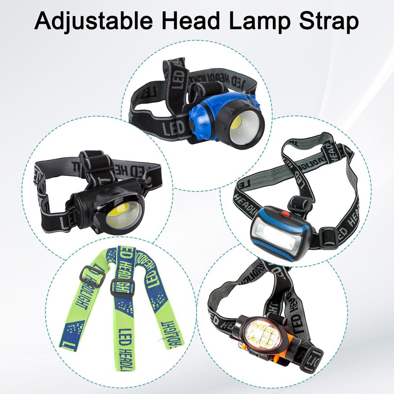 M METERXITY 3-Pack Headlamp Strap Replacement Headband, High Elastic Headlamp