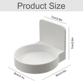 mimzemamz Soap Dispenser Holder Bottle Holder Shampoo Holder Shower - Pack of 2 Wall Bathroom Accessories Shelf for Shampoo and Shower Gel, Bathroom Kitchen Shelf Hanging Mini Storage Holder (White)