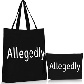 Reginary 2 Pcs Christmas Lawyer Gifts For Women Lawyer Gift Bag And Canvas Tote Bag Black Lawyer Tote Bag Law Make Up Bag Lawyer Cosmetic Bag with Zipper Pouch Cool Gifts For Lawyers Women Travel
