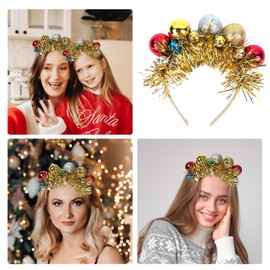 XNHIU Christmas Headband Colorful Christmas Balls Headbands Christmas Party Holiday Headbands Christmas Party Dress Up Accessories for Women Girls