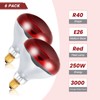 Treela 6 Pcs 110V Red Infrared Bulbs Medium E26 Base,
