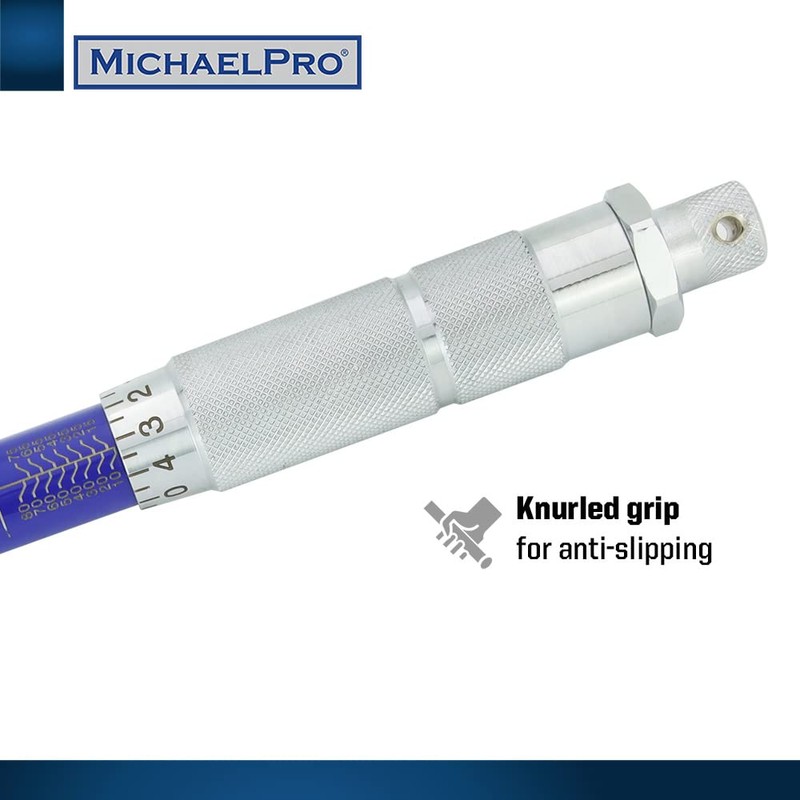 MichaelPro 3/8-Inch Drive Click Torque Wrench, 10 – 80 ft-lb