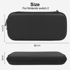 Heioloo Harte Hülle Tragetasche Travel Carrying Case für NS Switch 2, Reisetasche Hülle Aufbewahrungstasche für NS Switch 2 Zubehör, Tasche+ NS Switch 2 Hart Transparente Hülle, Hartschalenschutz