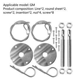 Mtxorvix Car Hood Pins Kit - Stainless Steel Car Hood Cover Quick Release Pin for Reducing Shaking - Universal Exterior Car Accessories Fit for Most Cars Trucks SUV (Silver)