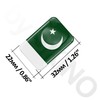 SkinoEu® 2 x 3D Sticker Pakistan Flag F 203