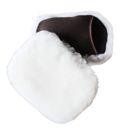 ISHU Shearling Gloves for Car Washing, Premium Genuine Leather (100% Australian Natural Wool), Scratch Resistant Than Sponge, Efficient Cleaning, Car Wash Brush, For Body (1 Piece)