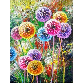 Cross Stitch Kit Diamond Painting BetterJonny 5D Diamond Art Mosaic Art Dandelion Flower Embroidery Kit Cross Stitch Handmade DIY Craft Kit 30x40cm..