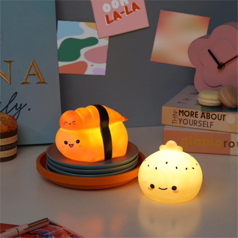 Urban Lifestyle Figural Food Squish LED Mood Lamp, 2 Pack