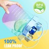 Sakiida 1L Water Bottle with Straw Sports Drinks Bottle with