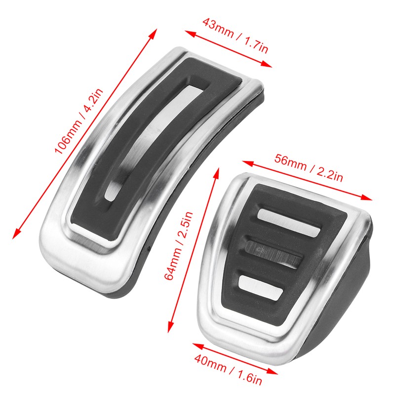 3Pcs Set Anti Skid Accelerator Brake Pedal Pads Kit Car