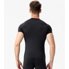 Black Compression Shirts Men Cool Dry Workout Running Shirts Sports