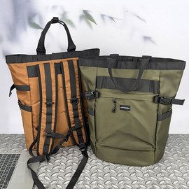 Men's tote bag Men's daily bag Casual bag Tote bag Color combination backpack Travel backpack Buckle backpack brown/one size