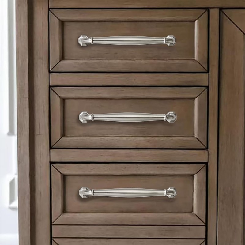 khtumeware 10 Pack 6 Inch(152mm) Brushed Satin Nickel Heavy Duty