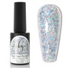 Fiskya Gel Nail Polish Laser Glitter Silver Color Soak Off