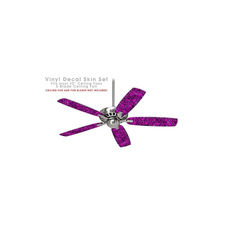 Pink Skull Bones - Ceiling Fan Skin Kit fits most