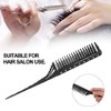 Teasing Comb, 3 Rows Tooth Tail Comb for Volume and