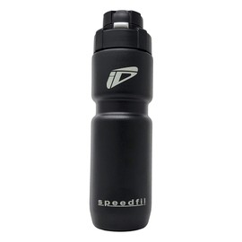Speedfil Speedflask 21 oz. Vacuum Insulated Stainless Steel Cycling Sports Water Bottle with NEW Bounce Back Lid 2.0 (Black)